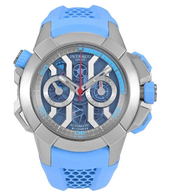 Jacob & Co EC323.20.AA.AA.ABRUA Epic X Chrono Titanium Sky Blue replica watch